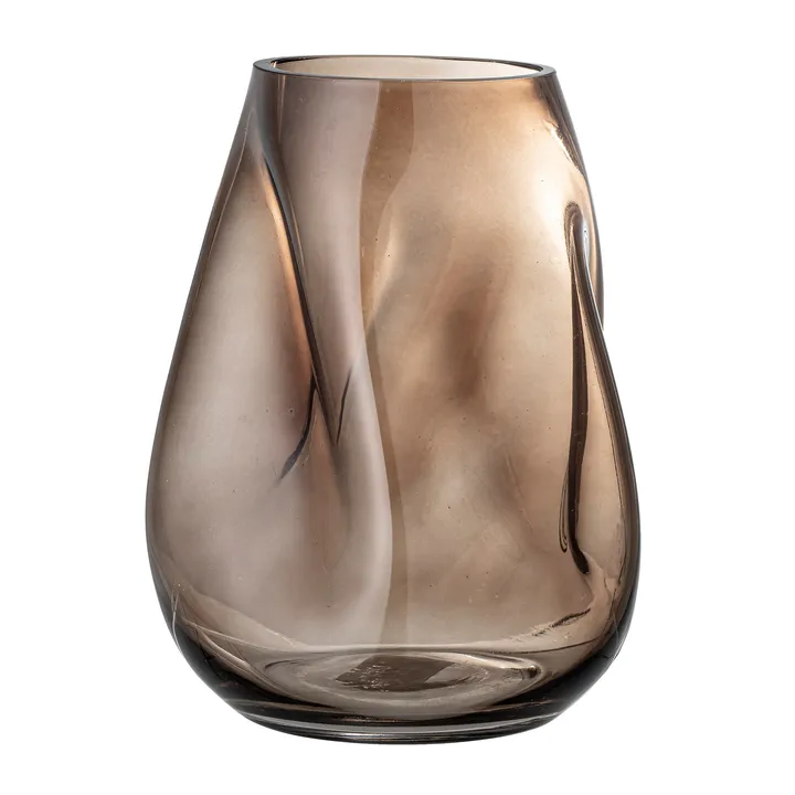 Bloomingville 玻璃花瓶 26cm - 棕色 - Bloomingville