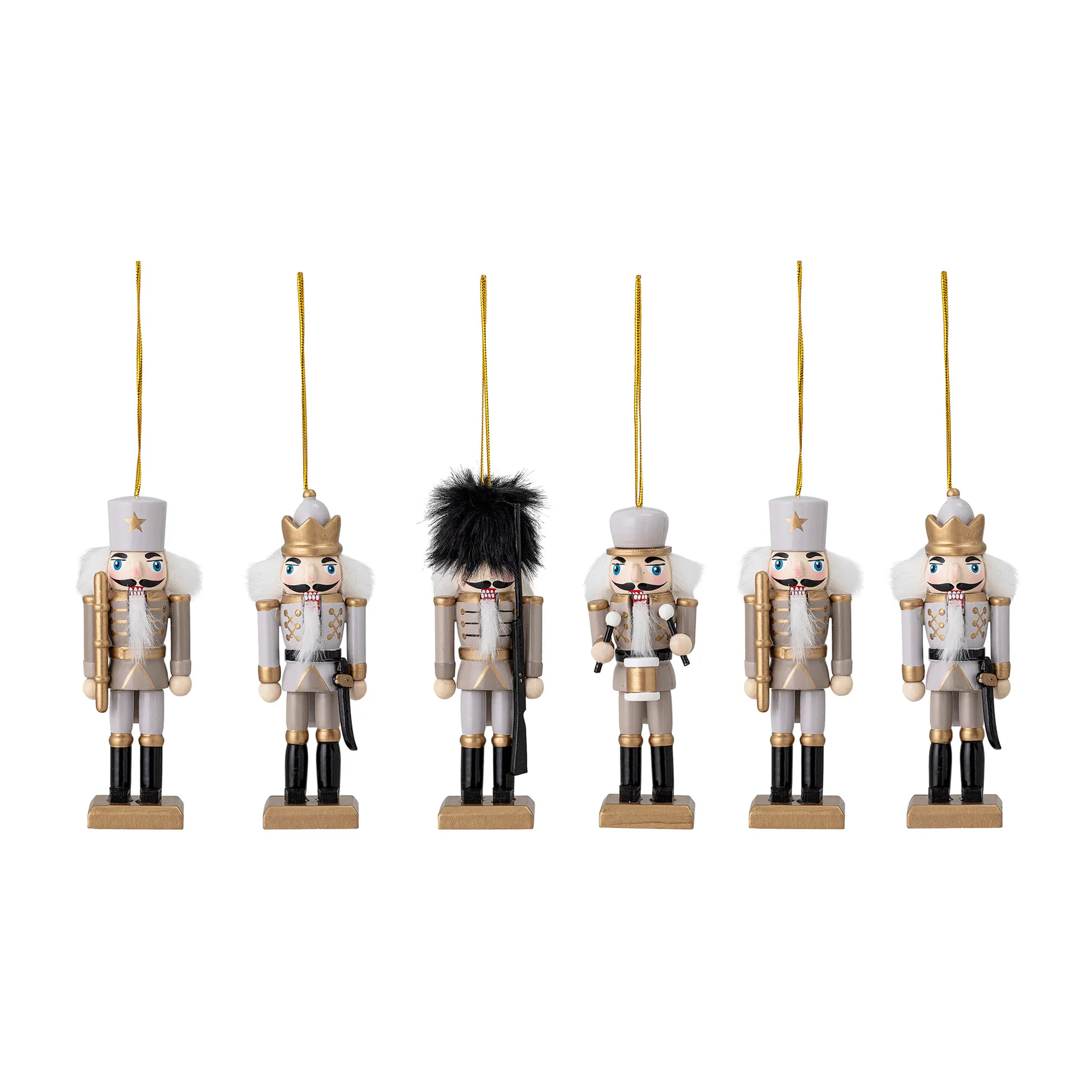 Bloomingville hanging Christmas decorations 六件套装, 金色 Bloomingville