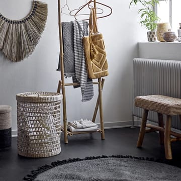 Bloomingville jute 地毯 with fringes Ø122 cm - 黑色 - Bloomingville