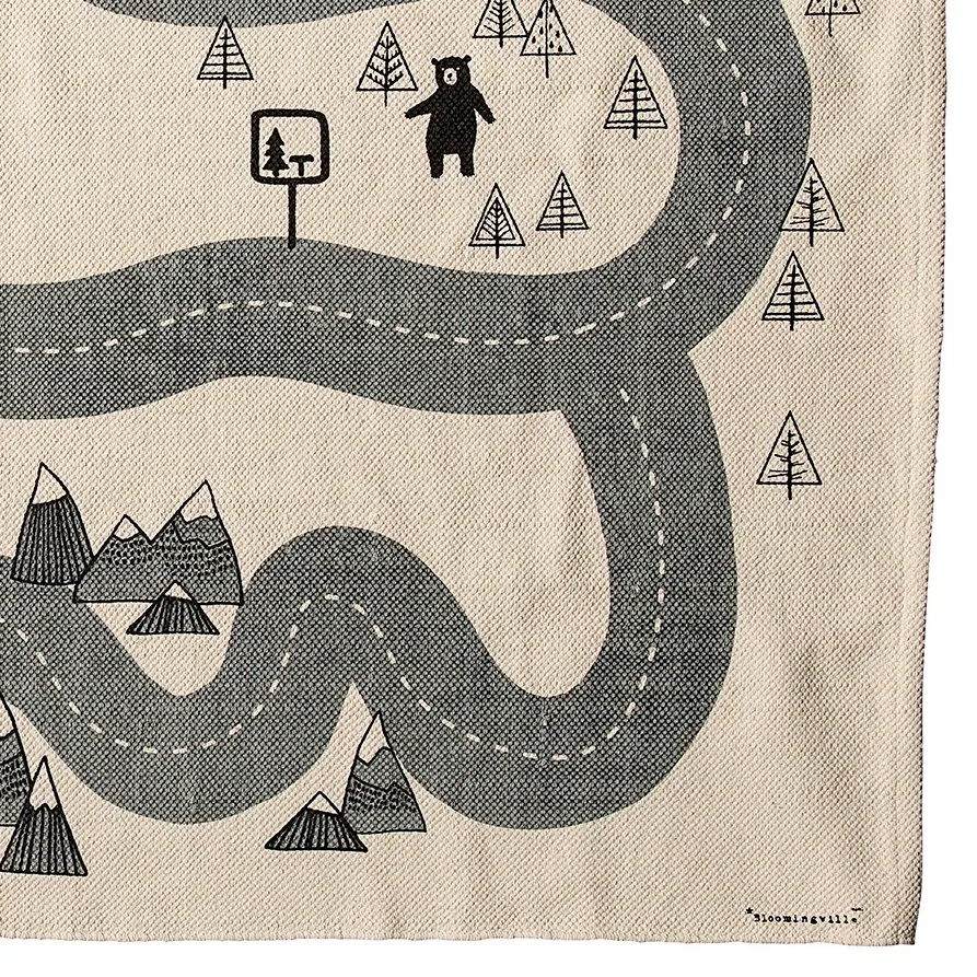 Bloomingville kids 地毯 with road print, 100x150 cm Bloomingville