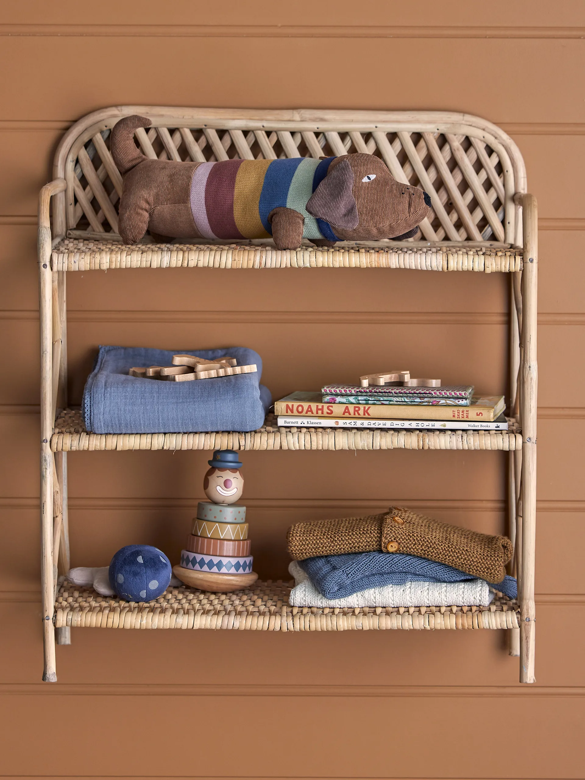 Bloomingville Muslin 毯子  80x100 cm, 蓝色 Bloomingville