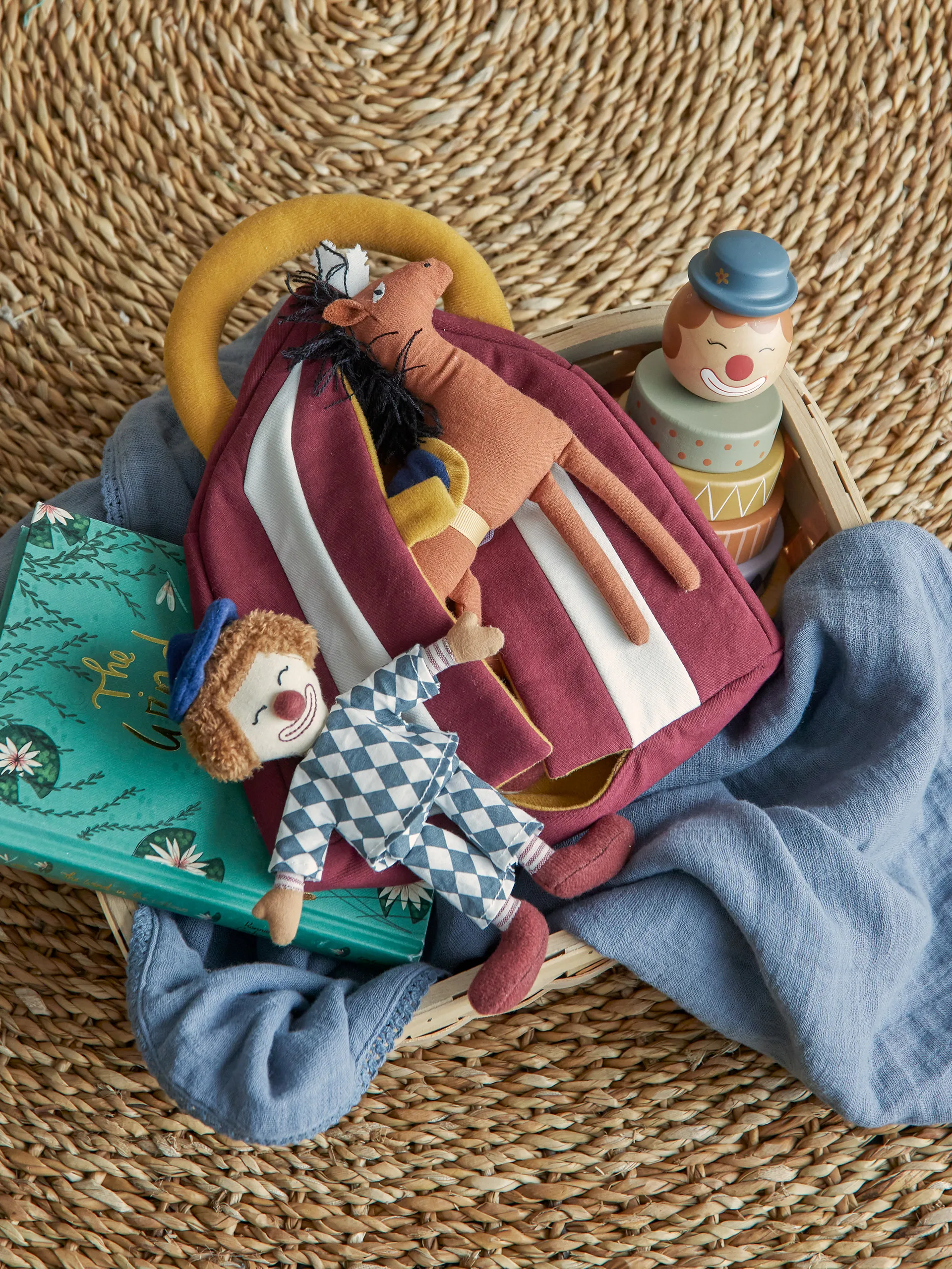 Bloomingville Muslin 毯子  80x100 cm, 蓝色 Bloomingville