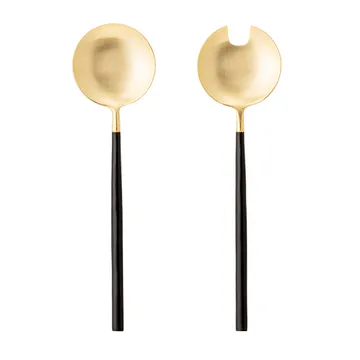 Bloomingville salad 餐具 cutlery 2 pieces - 黑色-gold - Bloomingville