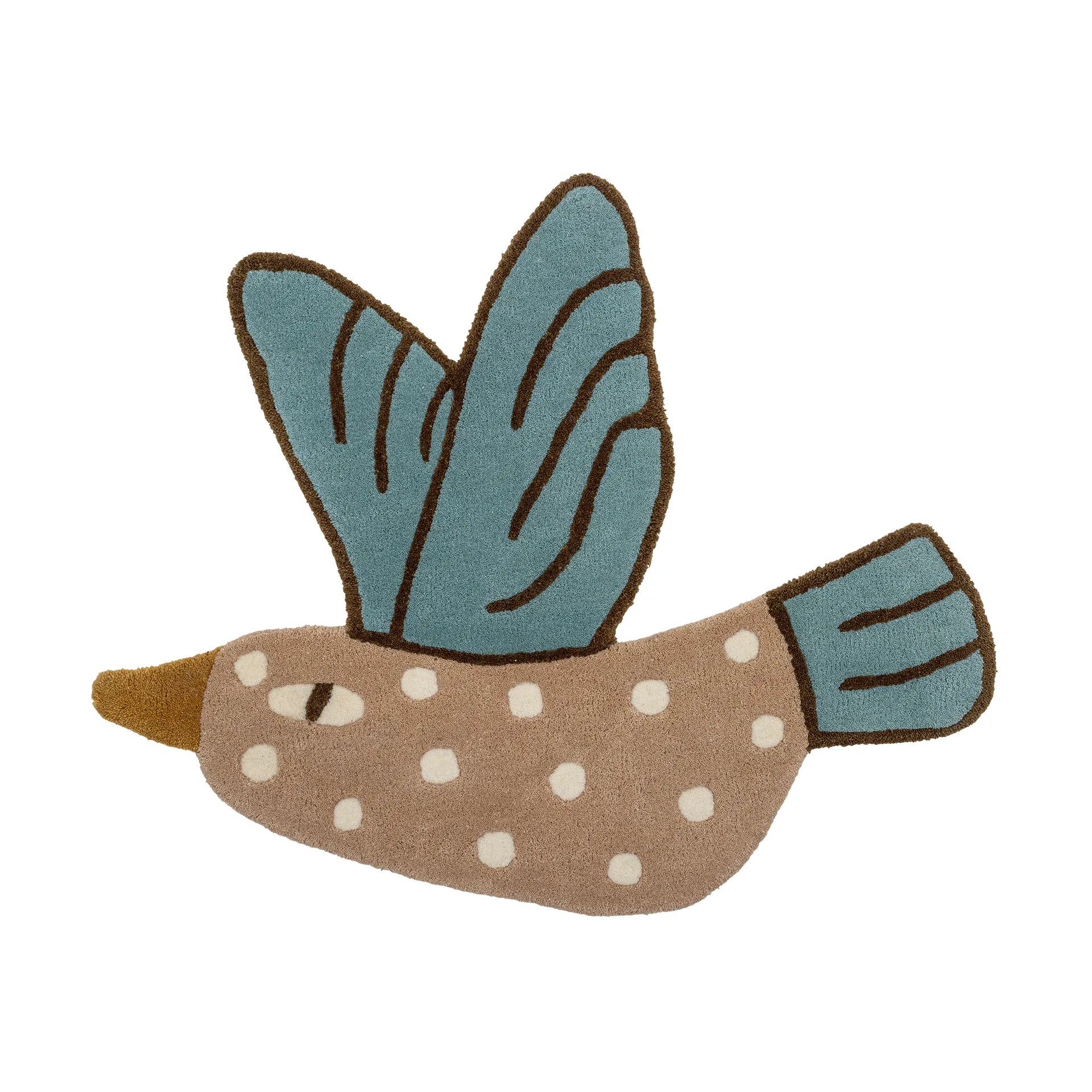 Blue Jay 地毯 70x84 cm, 蓝色-褐色 Bloomingville