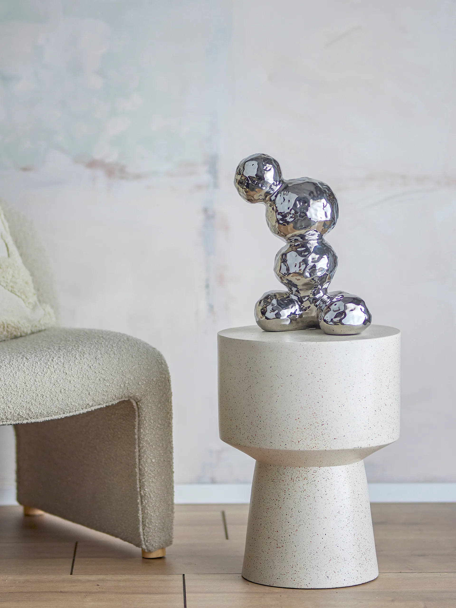 Bobby 雕塑, 银色 Bloomingville