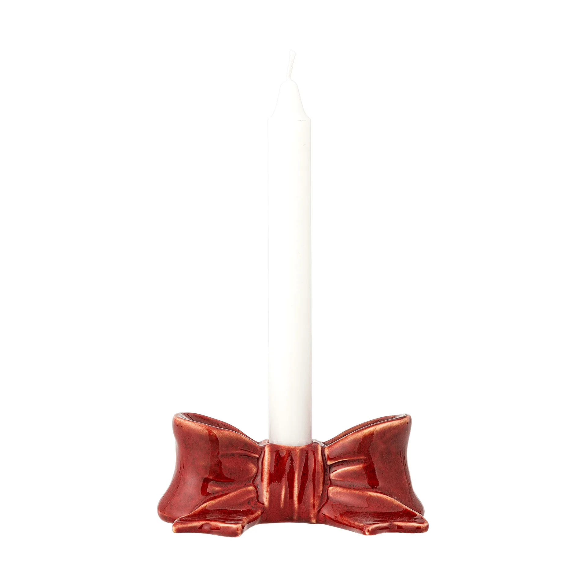 Bow 烛台, 红色，11.5cm Bloomingville