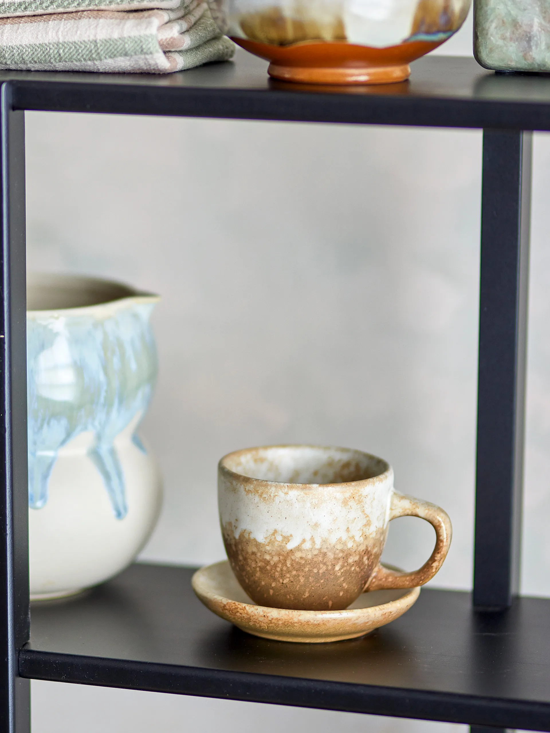 Brenta北欧风格带碟茶杯咖啡杯4件装, 自然色 Bloomingville