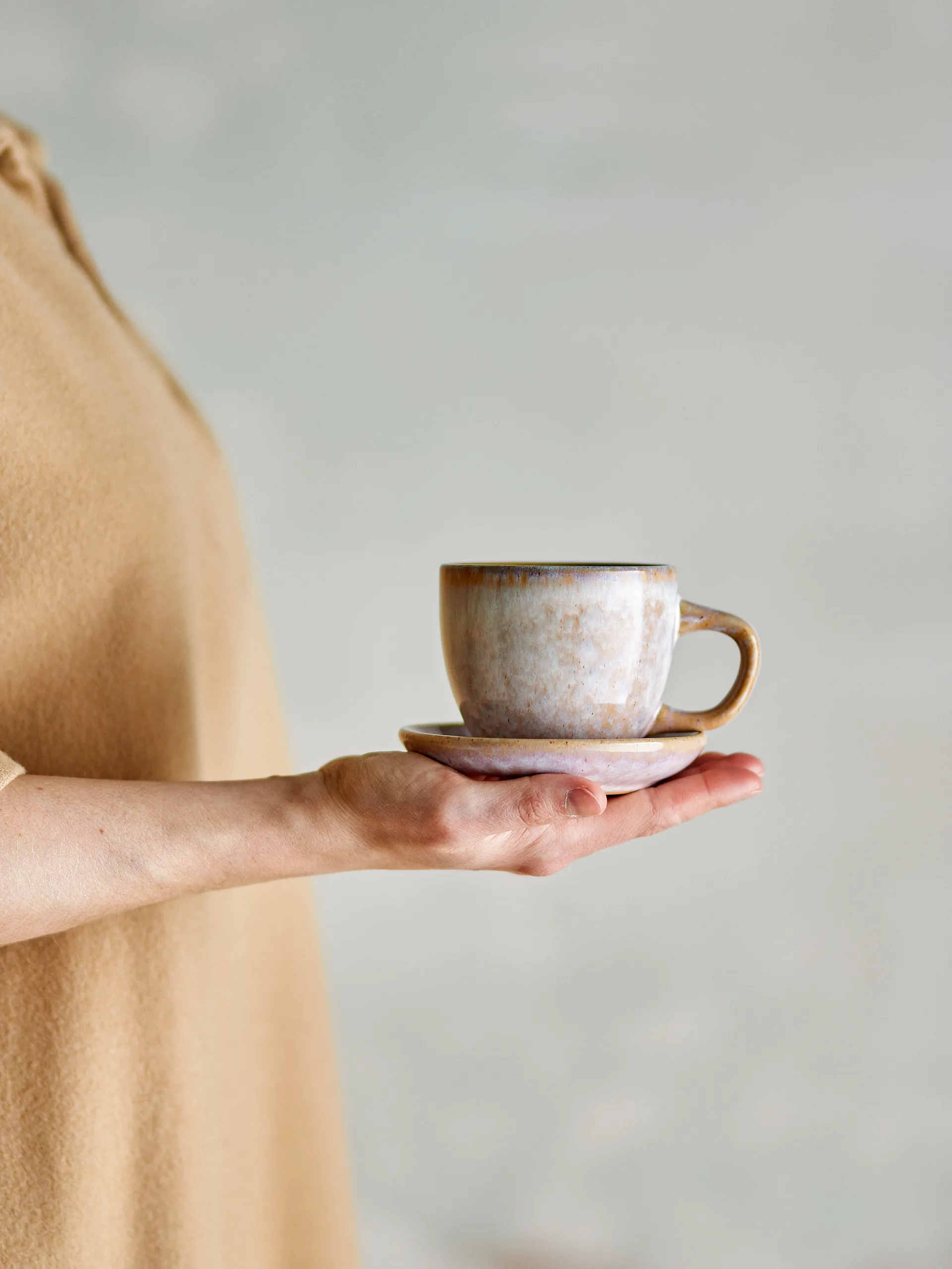 Brenta北欧风格带碟茶杯咖啡杯4件装, 玫瑰色 Bloomingville