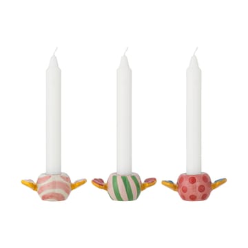 Caramella 蜡烛 holders 3件 - 粉色 - Bloomingville