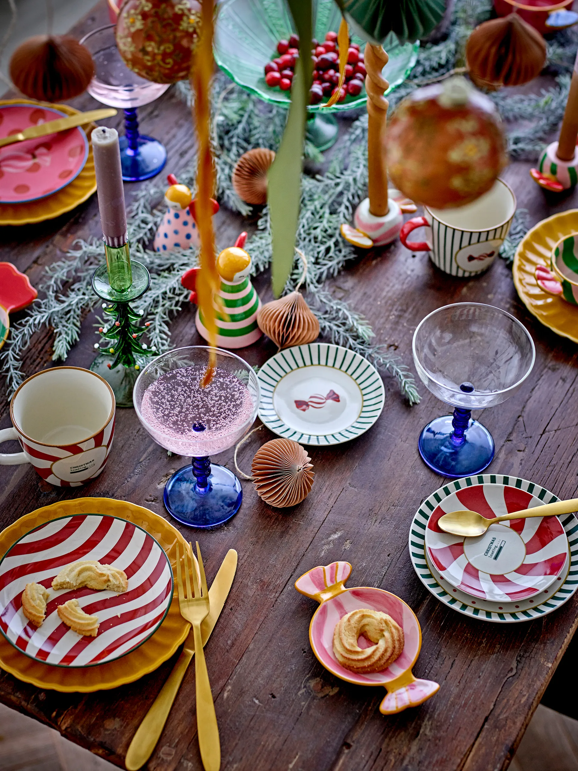 Caramella 蜡烛 holders 3件, 粉色 Bloomingville