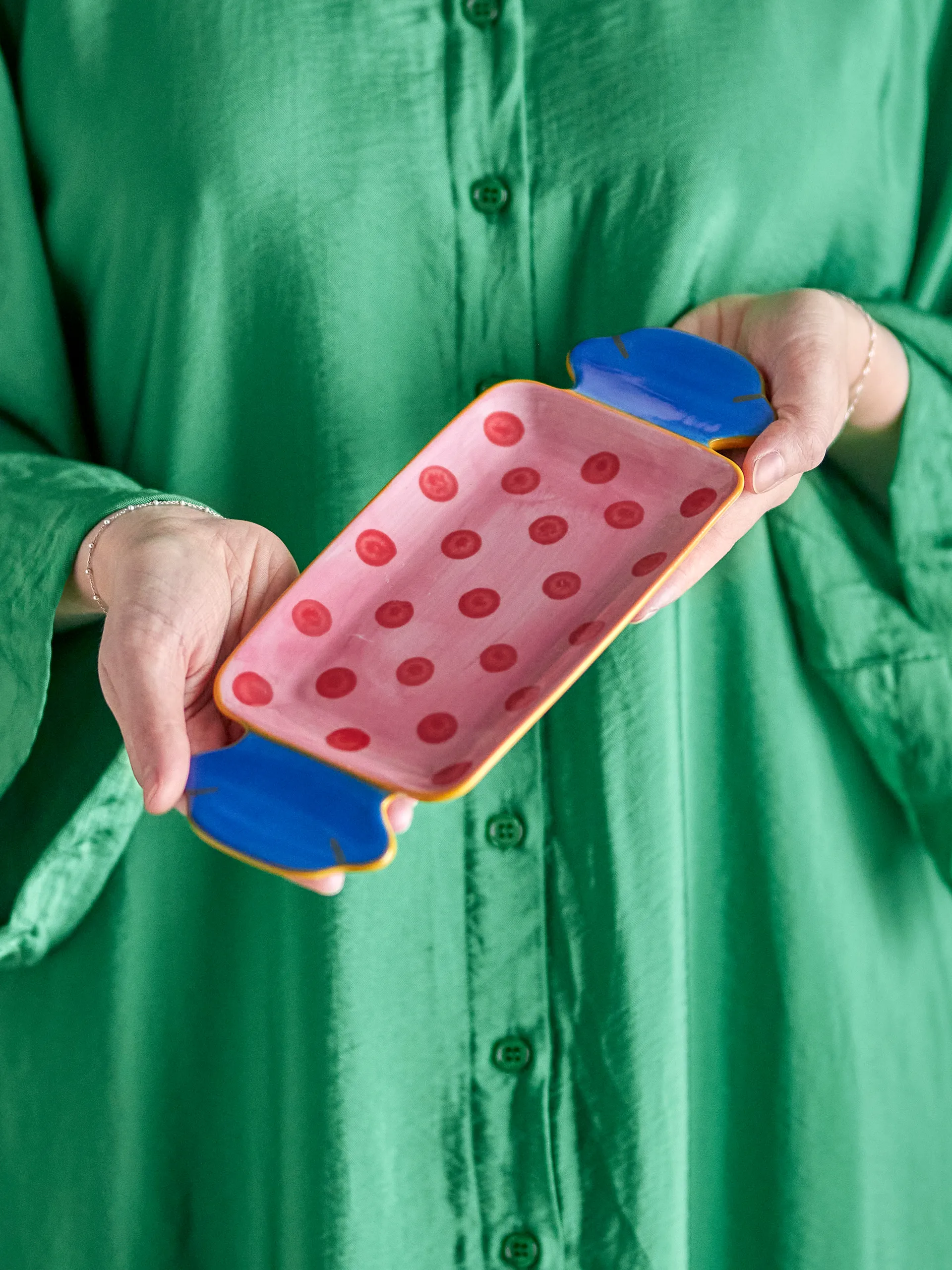 Caramella serving 托盘 10.5x25.5 cm, 粉色 Bloomingville