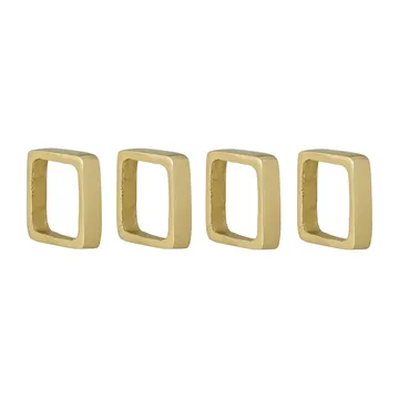Cybelle napkin ring 4.5x4.5 cm 四件套装 - Gold - Bloomingville