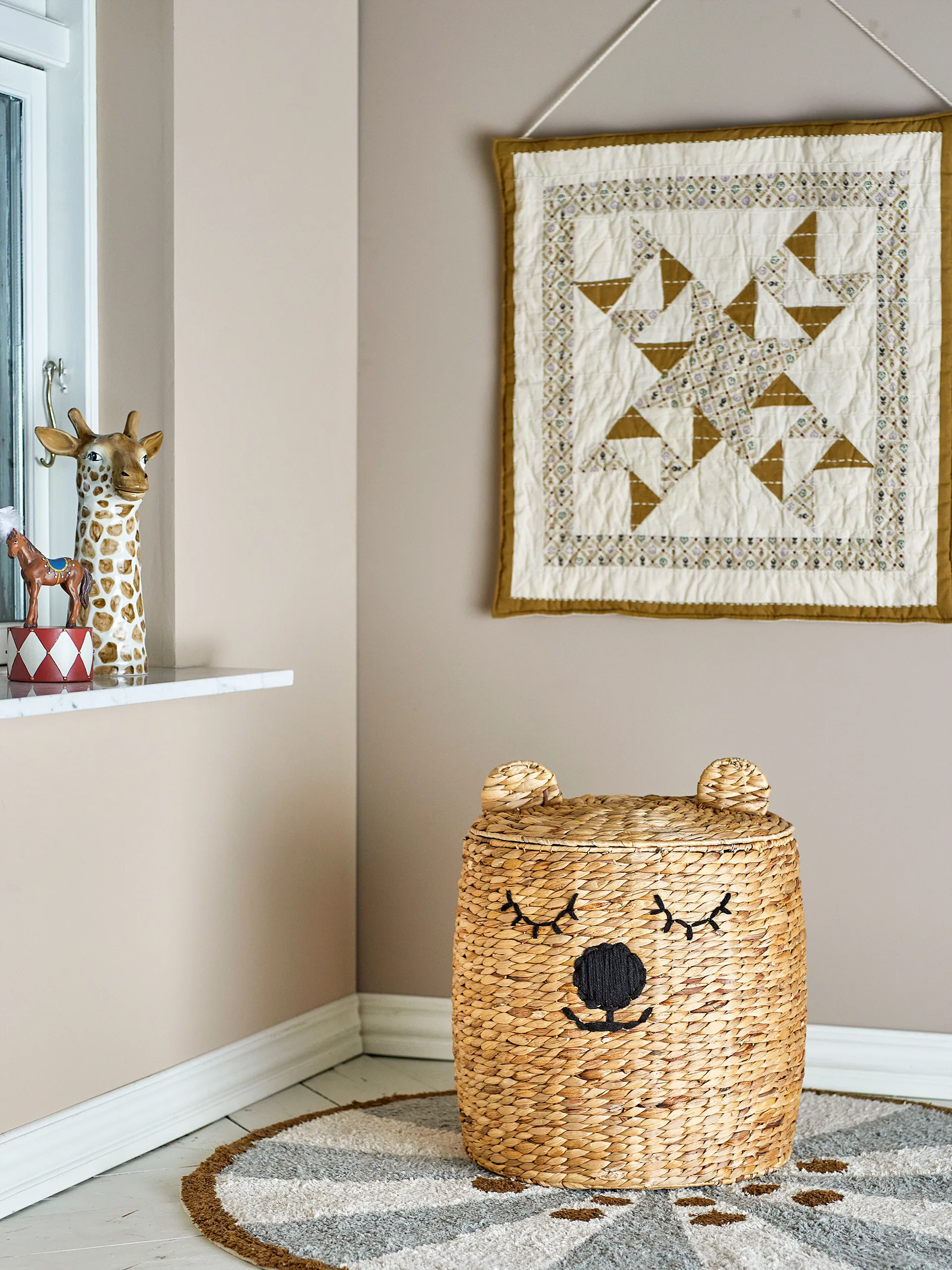 Dolma 储物篮 （含盖子） Ø42x50 cm, Nature Bloomingville