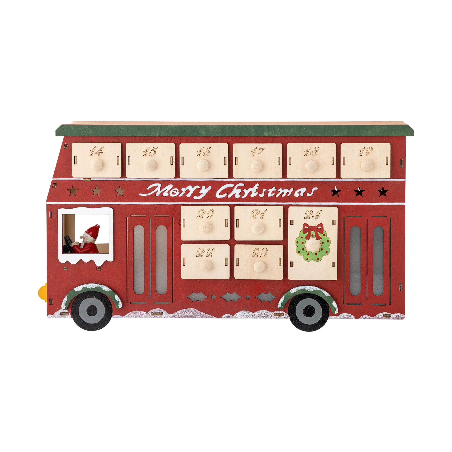 Edward calendar with lighting bus, 红色 Bloomingville