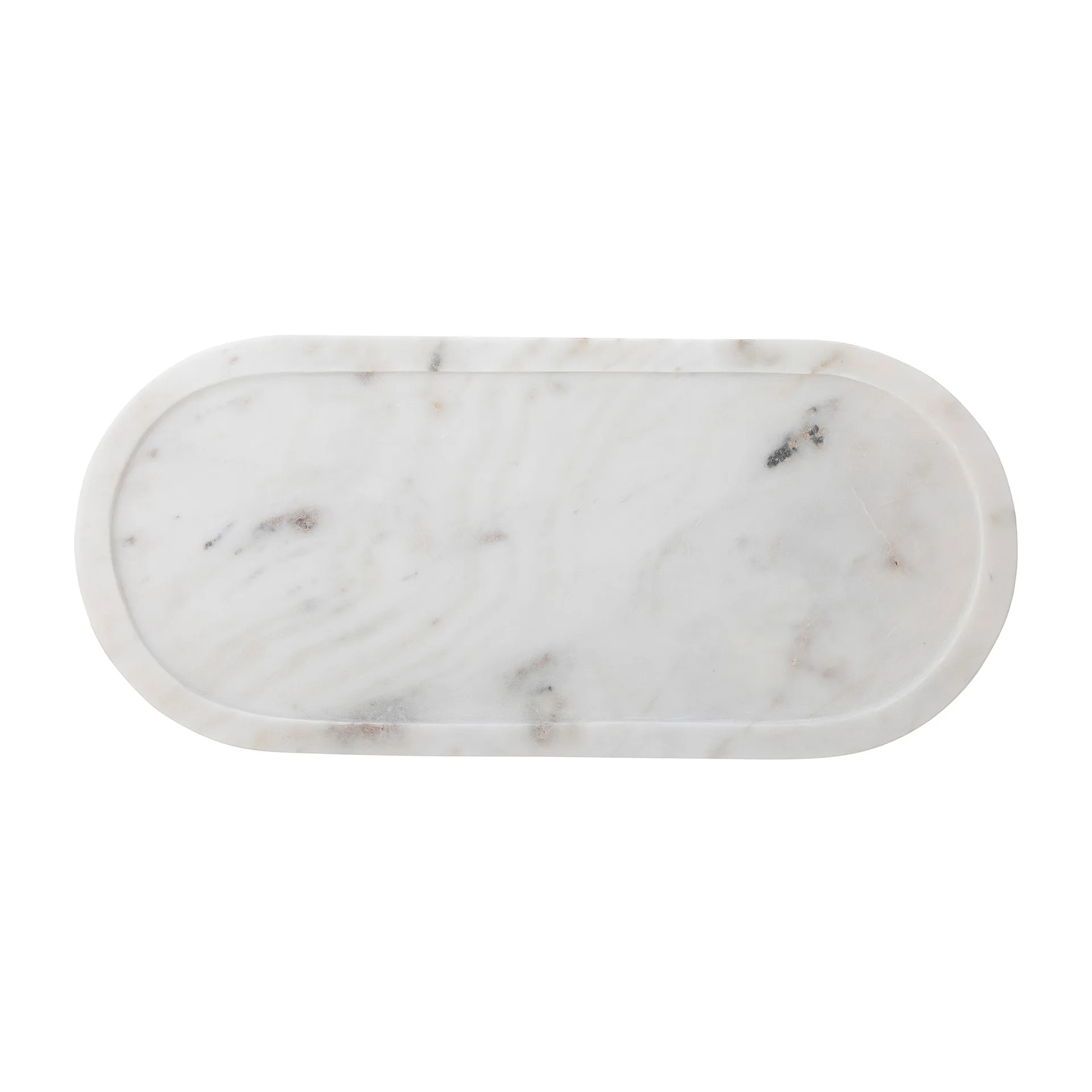 Emmaluna tray 20x45.5 cm, 白色 marble Bloomingville