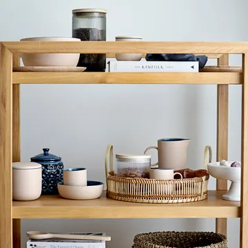 Eris 高脚大理石碗 Ø20.5cm - 白色 - Bloomingville