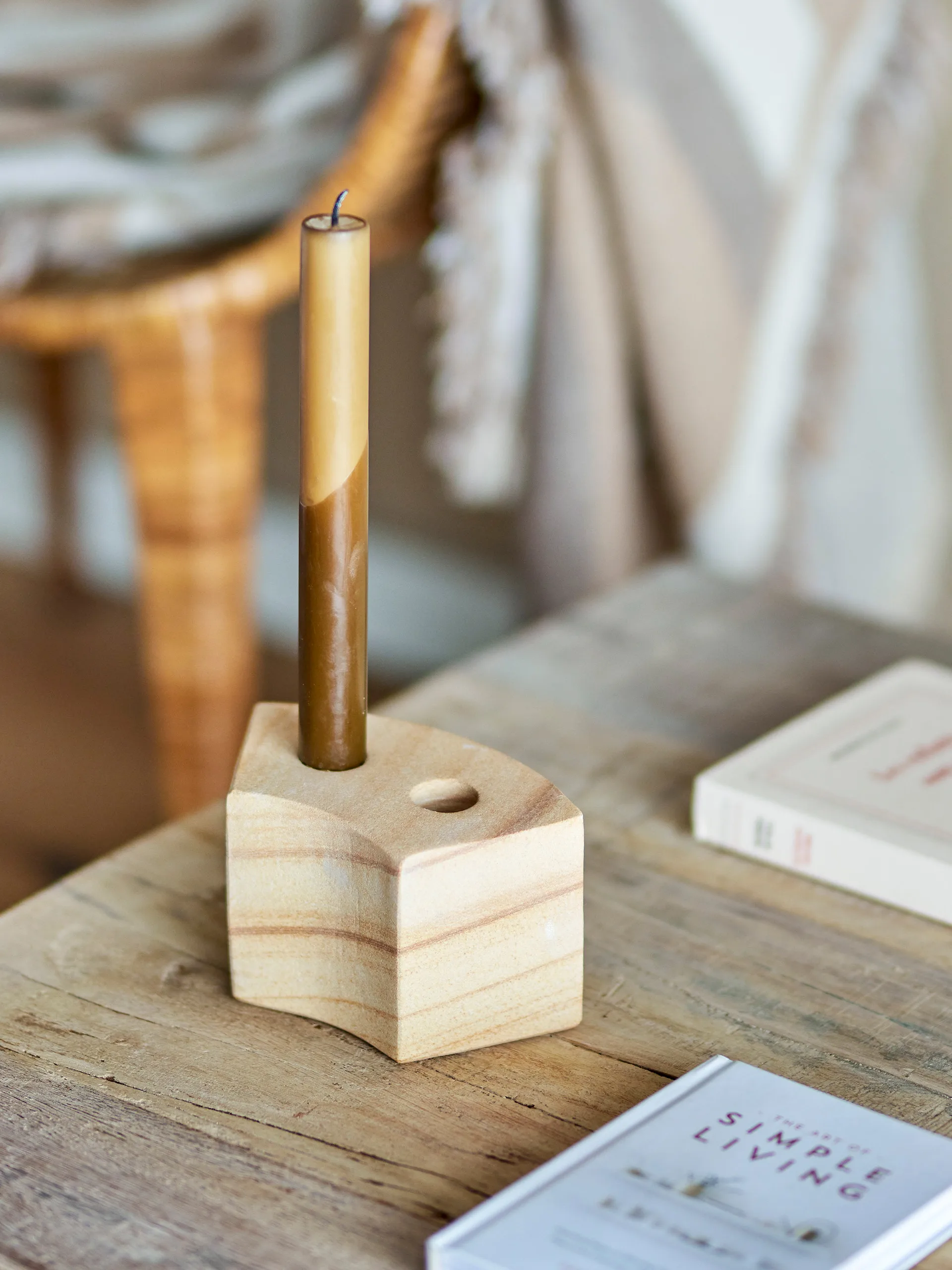 Florida 烛台 14,5x8x7,5 cm, 原色/自然色 sandstone Bloomingville