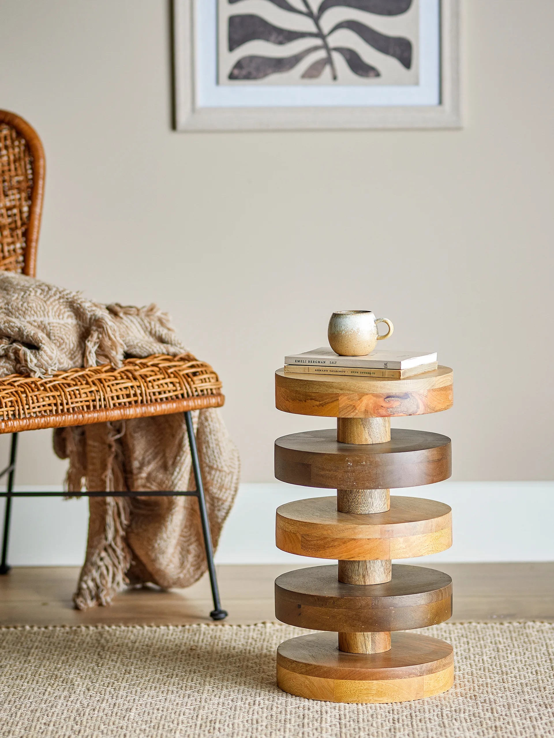 Franka 小边桌 Ø25x46 cm, 褐色 Bloomingville