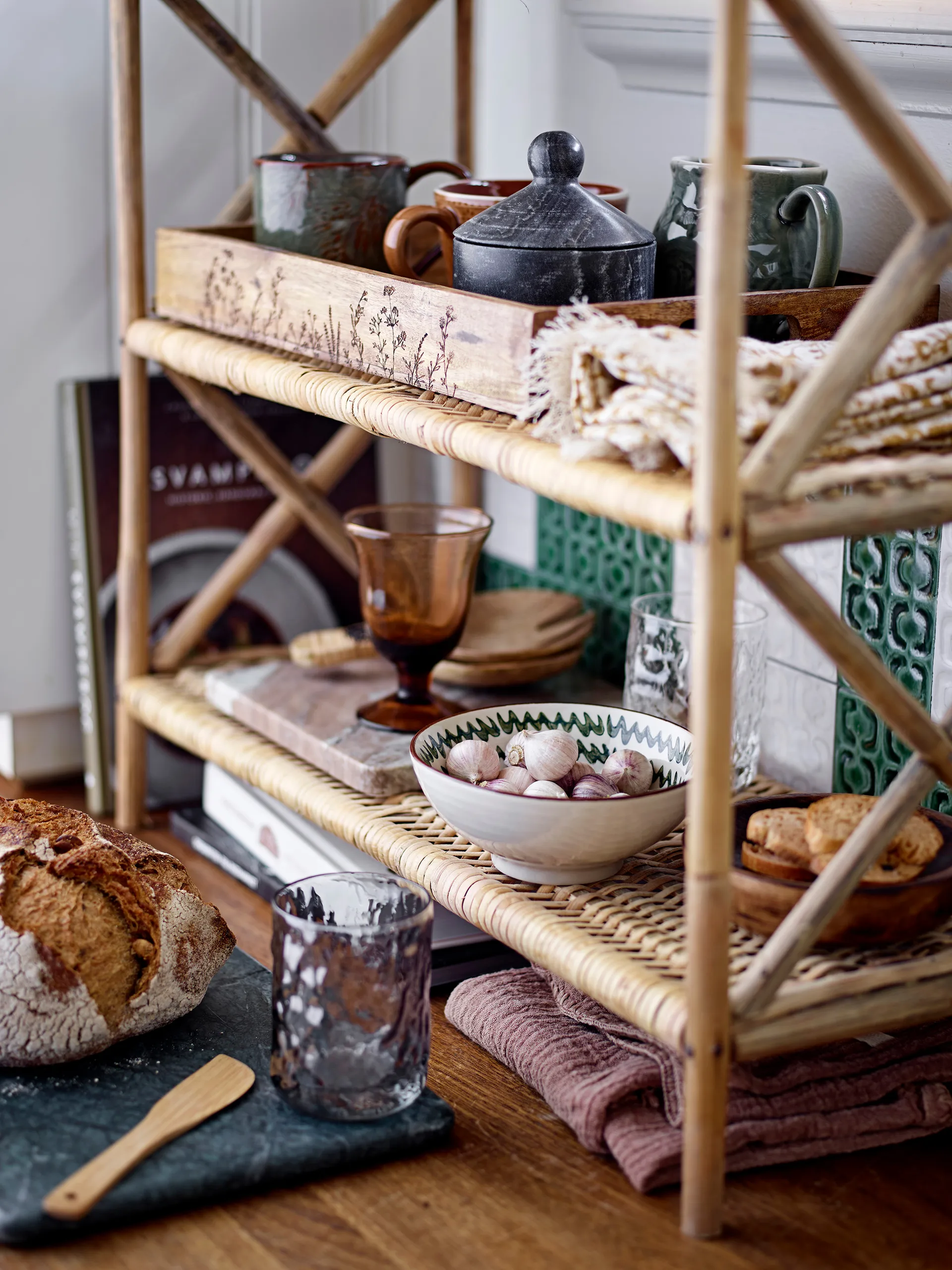 Gabrielle trivet 20x20 cm, Grey marble Bloomingville