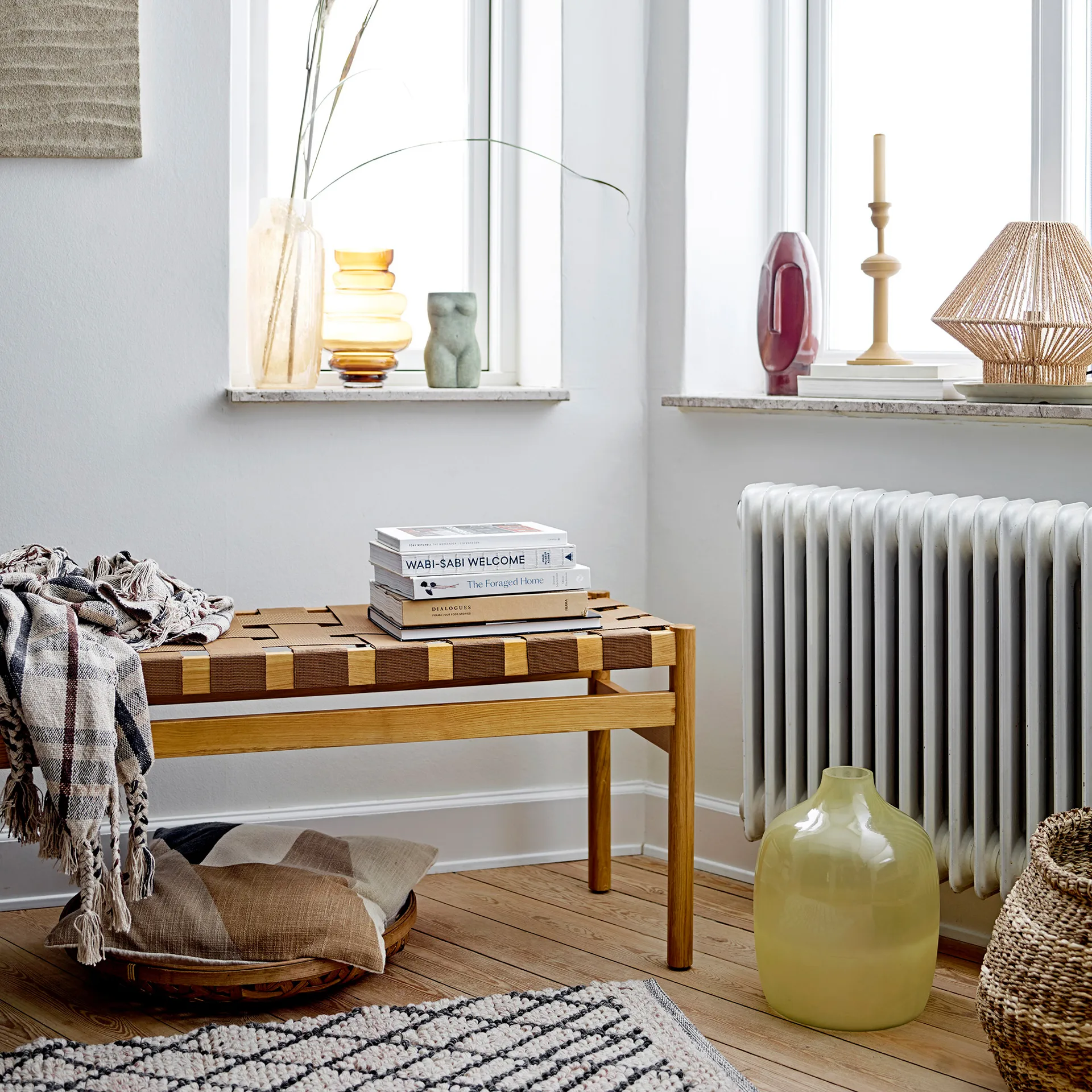 Idima 玻璃 花瓶  30 cm, 黄色 Bloomingville