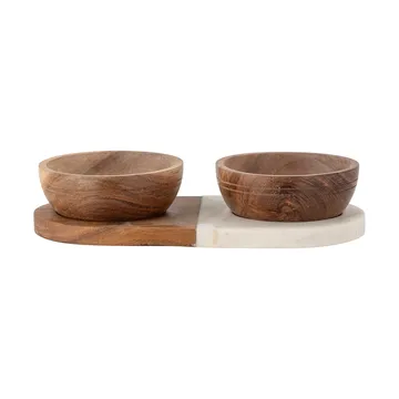 Izak salt & pepper cellar 套装 - 大理石色-acacia - Bloomingville