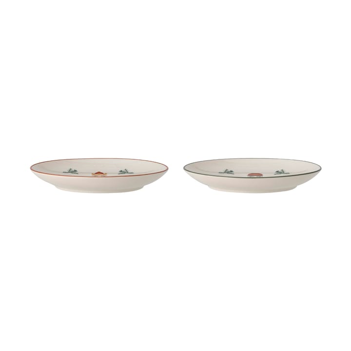 Jolly 盘子 Ø16 cm 2件, White-red Bloomingville