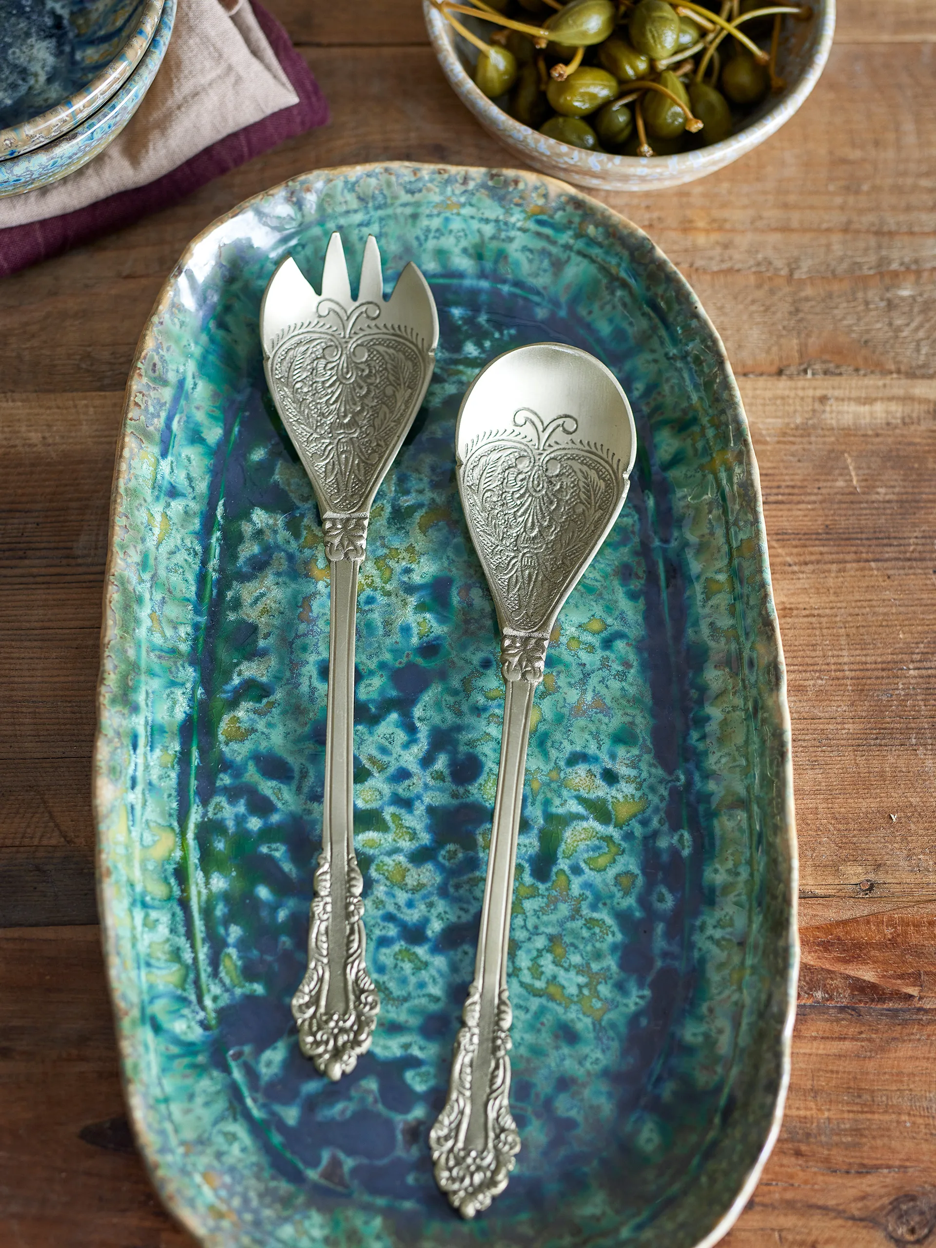 Kalima 沙拉用餐具 2件, 黄铜 Bloomingville