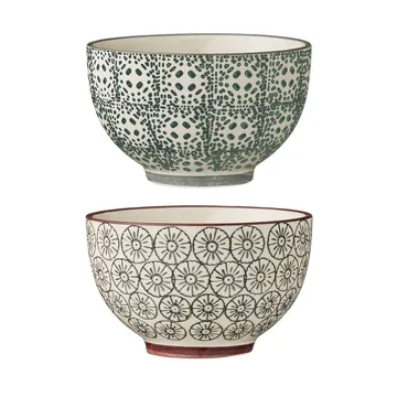 Karine 碗  Ø 10 cm 两pieces 灰色-绿色 - Bloomingville