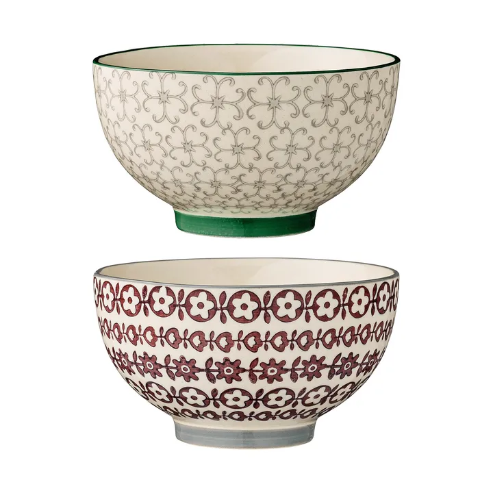 Karine 碗  Ø 13.5 cm 两pieces 绿色-红色 - Bloomingville