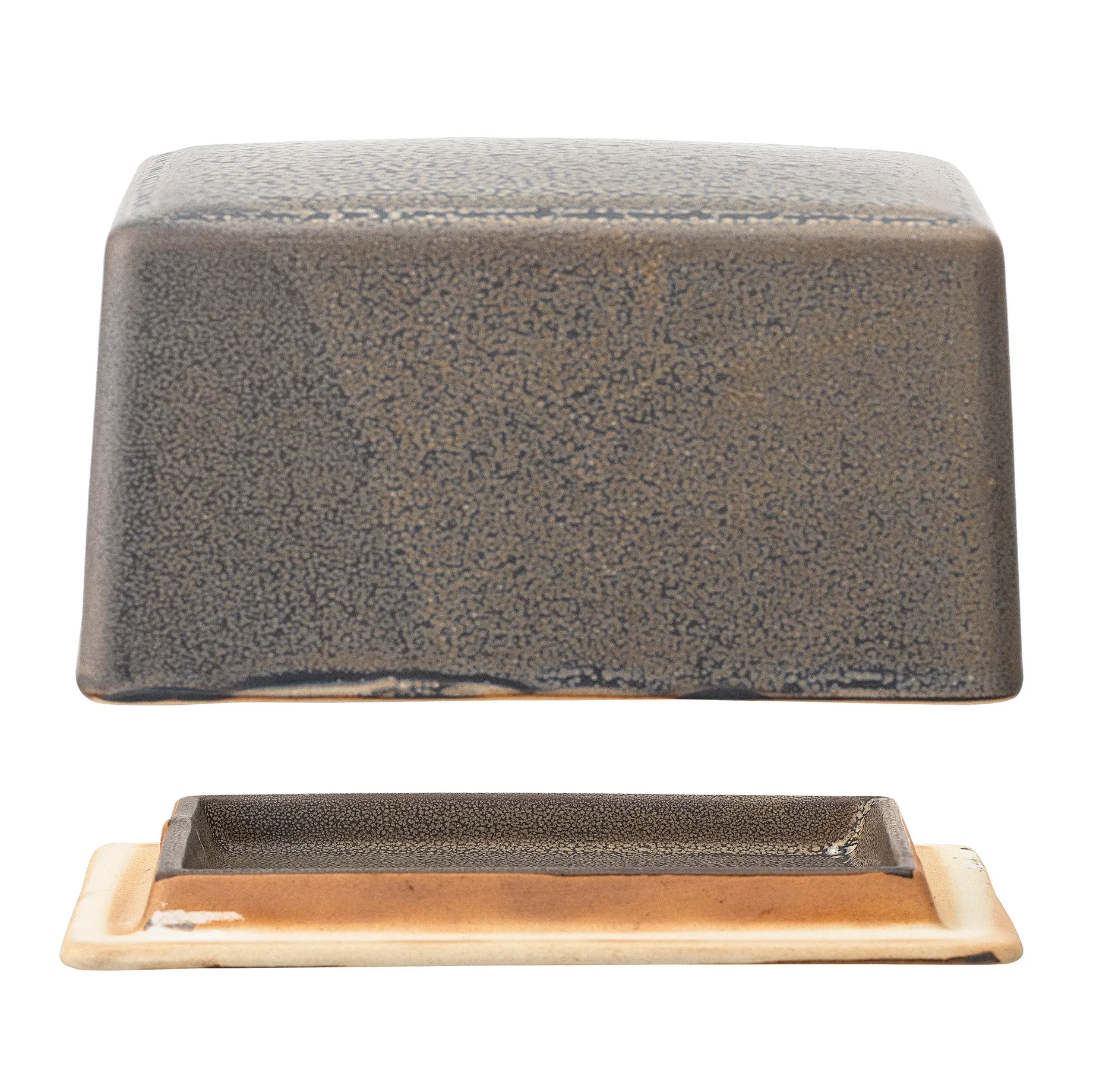 Kendra butter dish stone, 灰色 Bloomingville