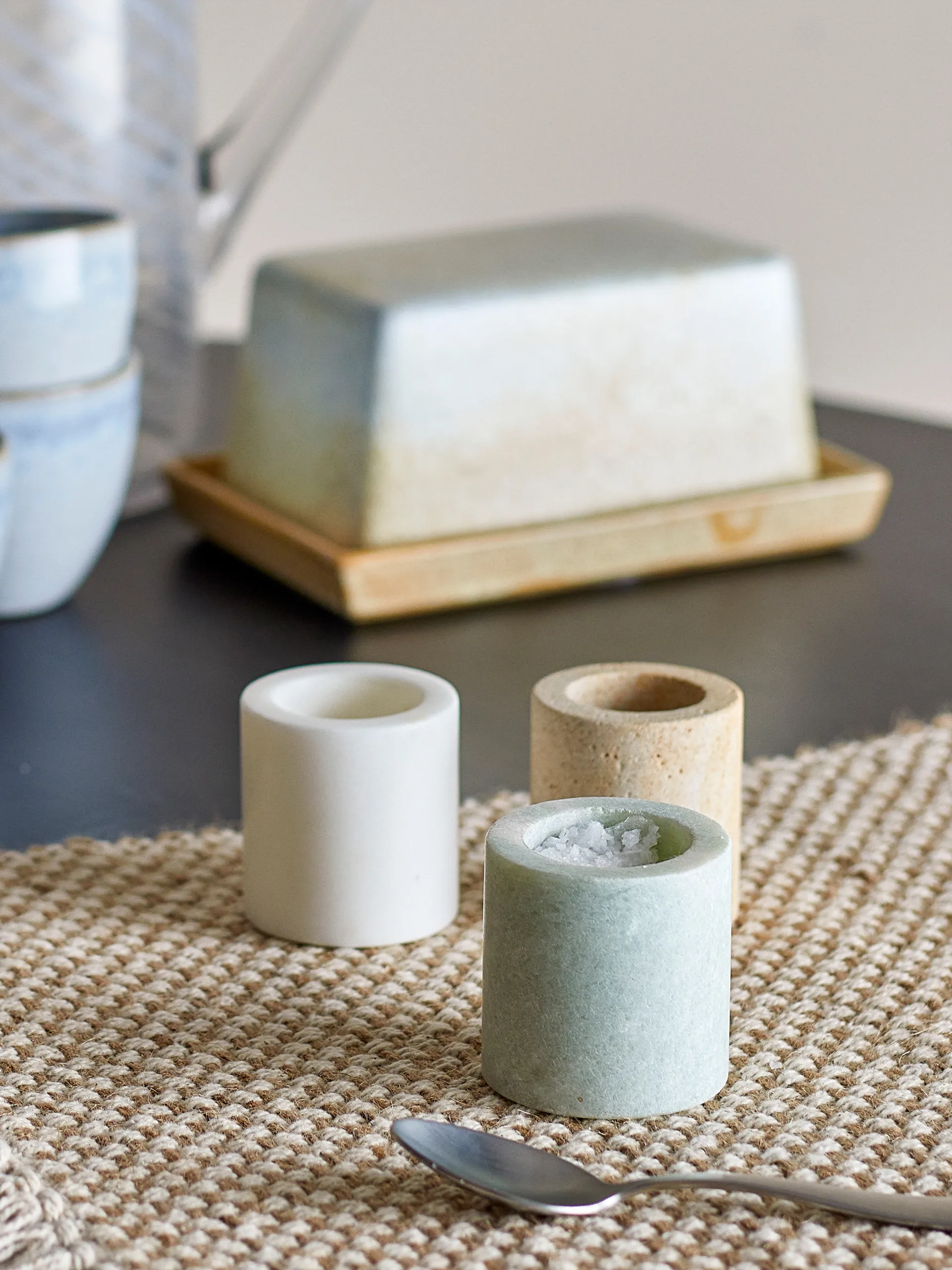 Kokui 罐子 3 parts, 大理石色 Bloomingville