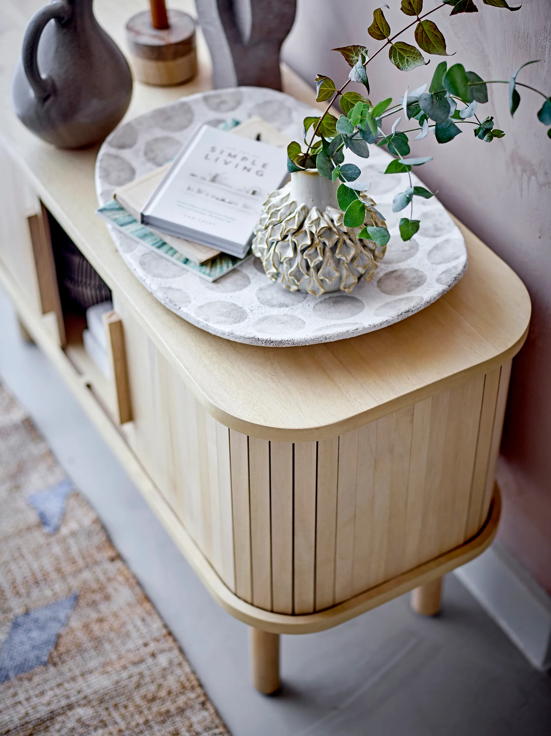 Lex 柜子 90x35x50 cm, Rubber tree Bloomingville