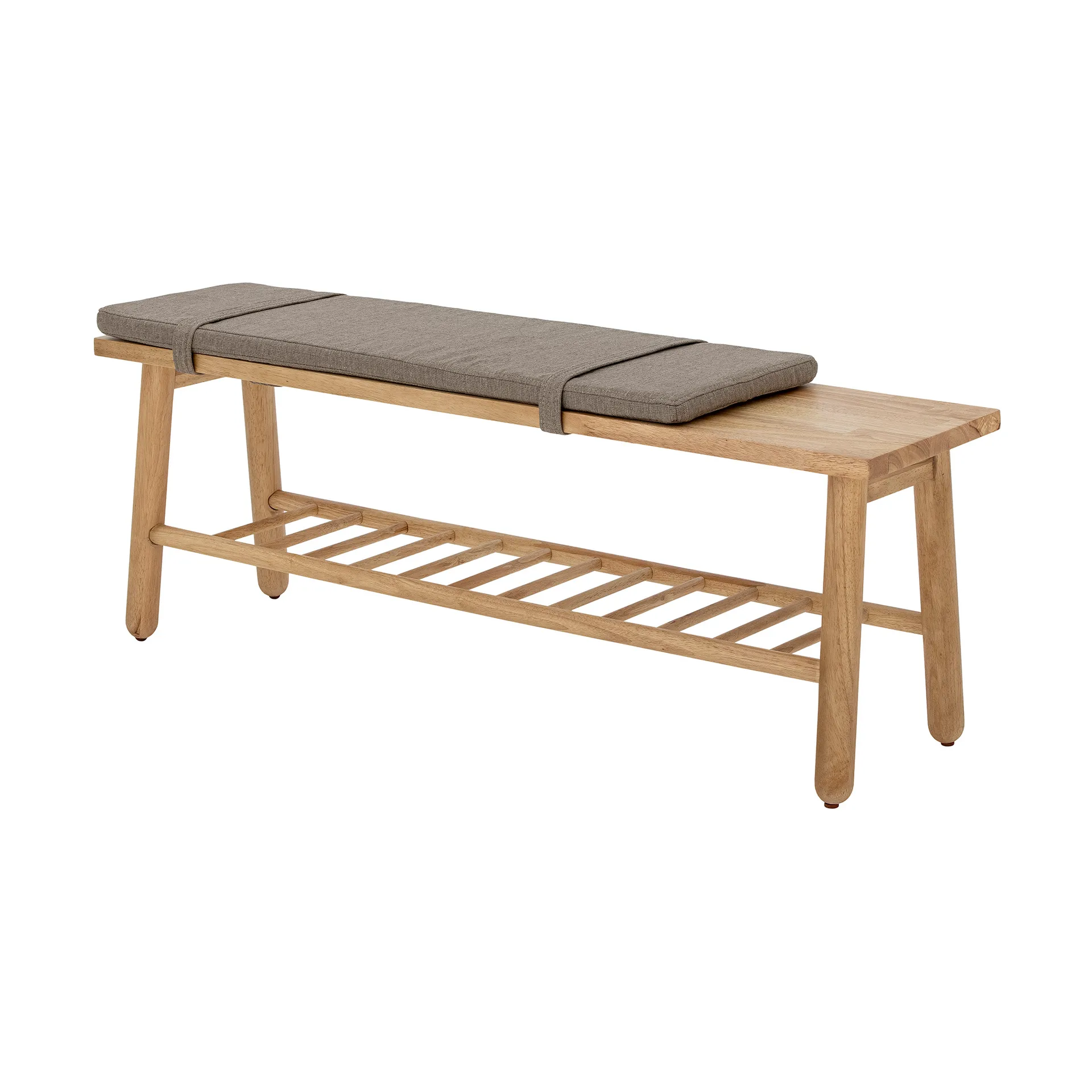 Linde bench with 靠枕|靠垫, Grey Bloomingville