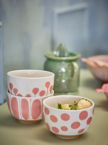 Linora 陶瓷餐碗58cl3件套 - 玫瑰色 - Bloomingville