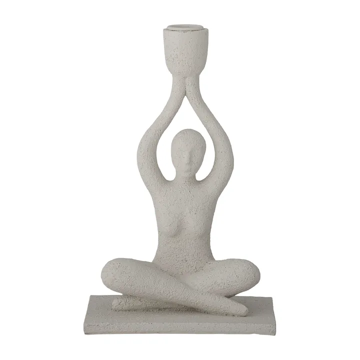 Lucie 烛台24cm - 白色 - Bloomingville