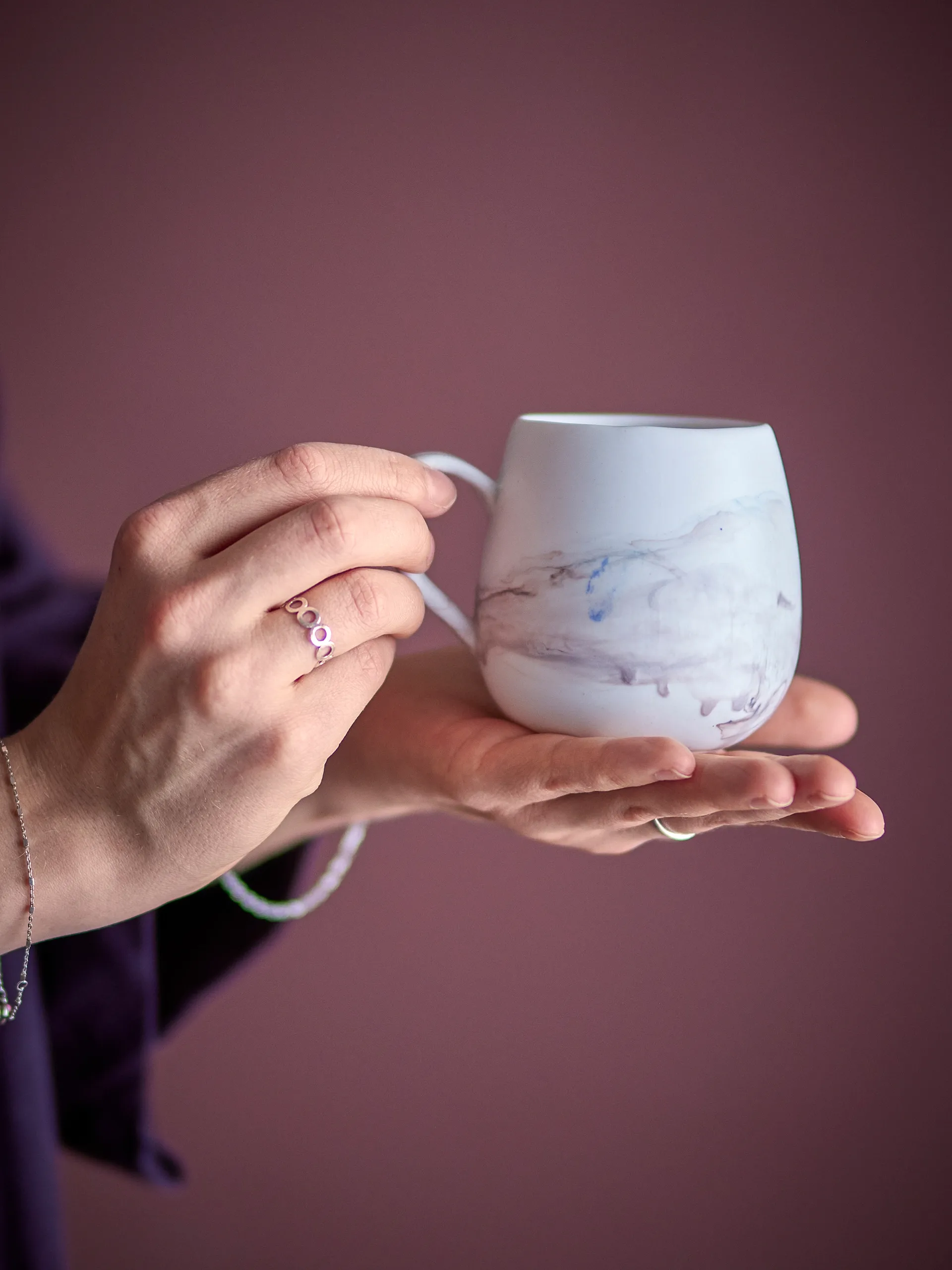 Lyre北欧风格茶杯咖啡杯4件装, 棕色 Bloomingville