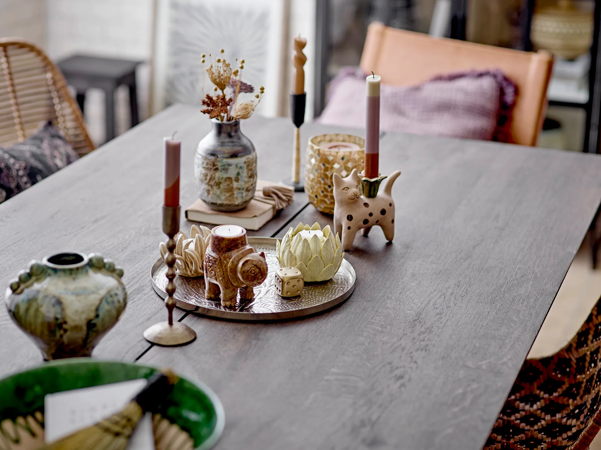 Mamie 烛台 2 pieces, Stoneware Bloomingville