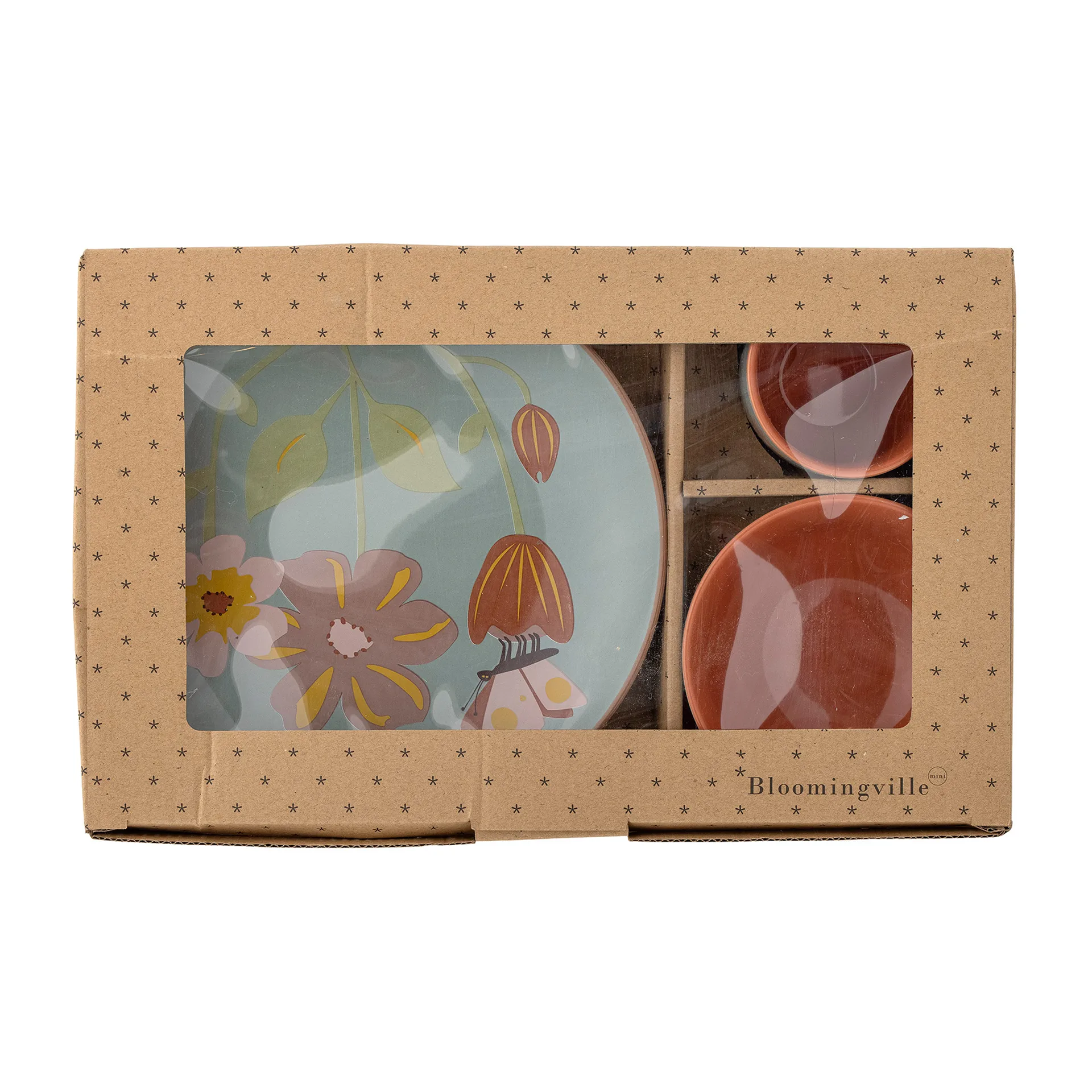 Meadow children's dinnerware stoneware 3 pieces, Flowers Bloomingville