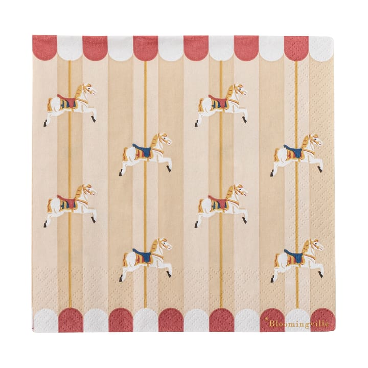 Merry-go-round 餐巾纸 33x33 cm 20件装 - Nature - Bloomingville