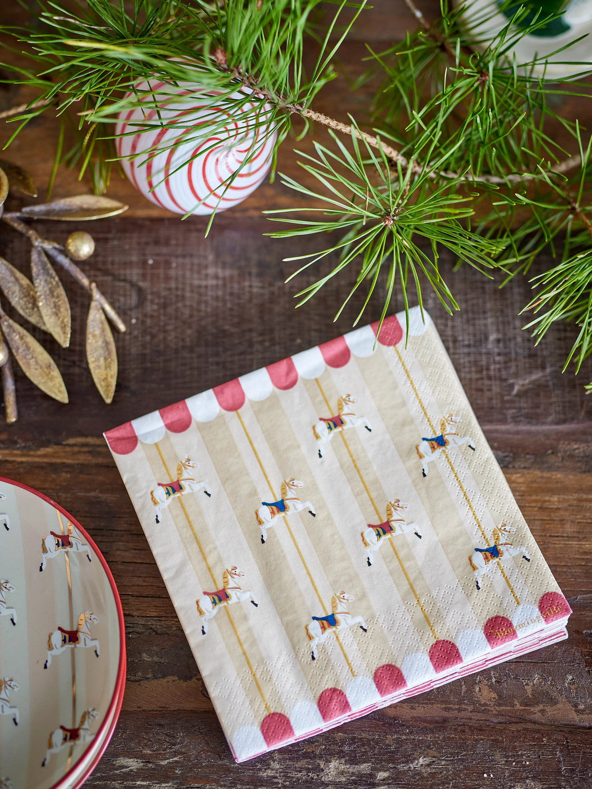 Merry-go-round 餐巾纸 33x33 cm 20件装, Nature Bloomingville