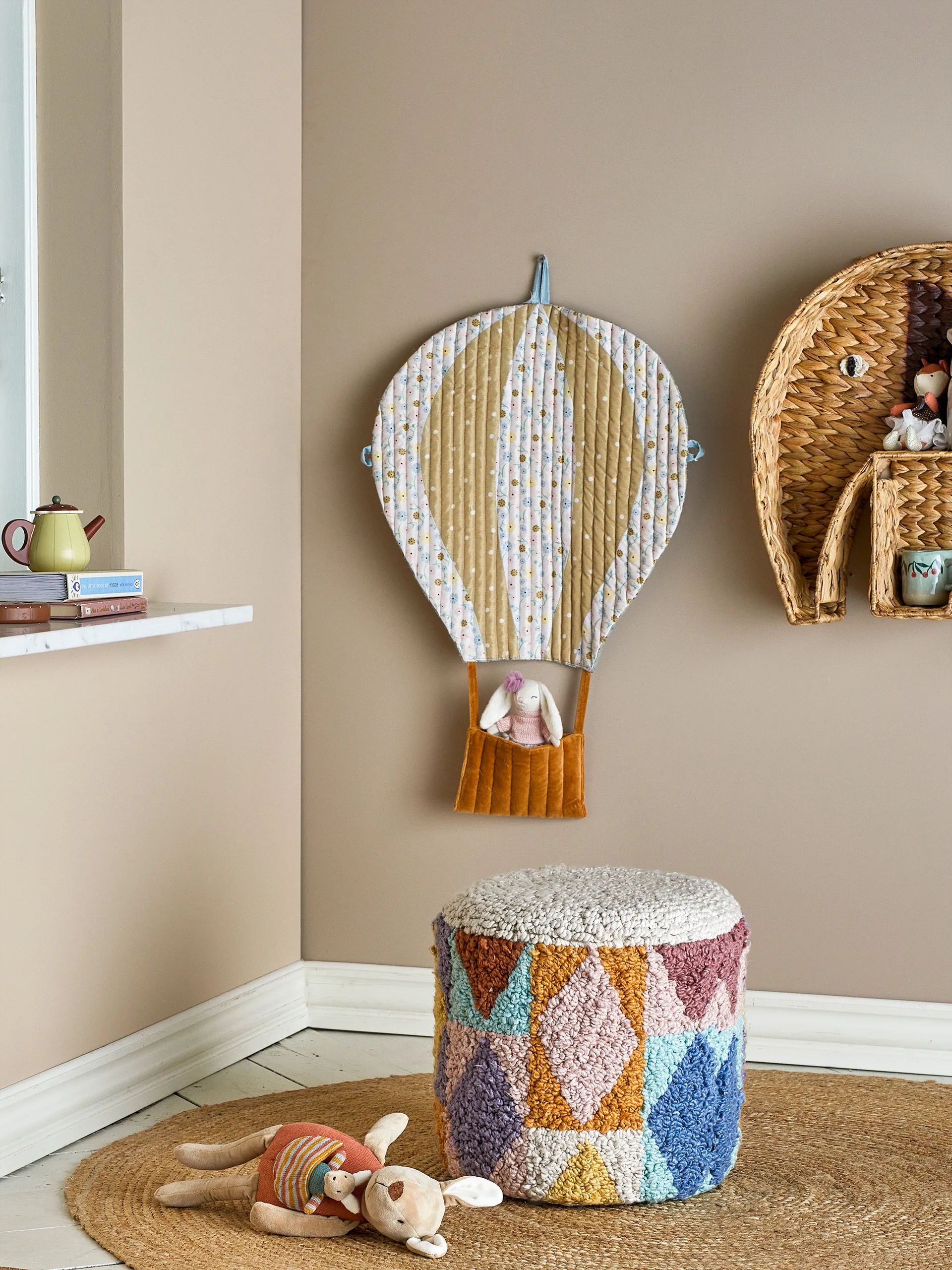 Miaki 坐垫凳 30xØ30 cm, 灰色 Bloomingville