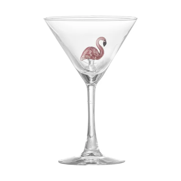 Misa 鸡尾酒玻璃杯17cl单支 - 透明色配火烈鸟粉色 - Bloomingville