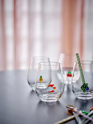 Misa 玻璃杯560ml - 透明_仙人掌图案 - Bloomingville
