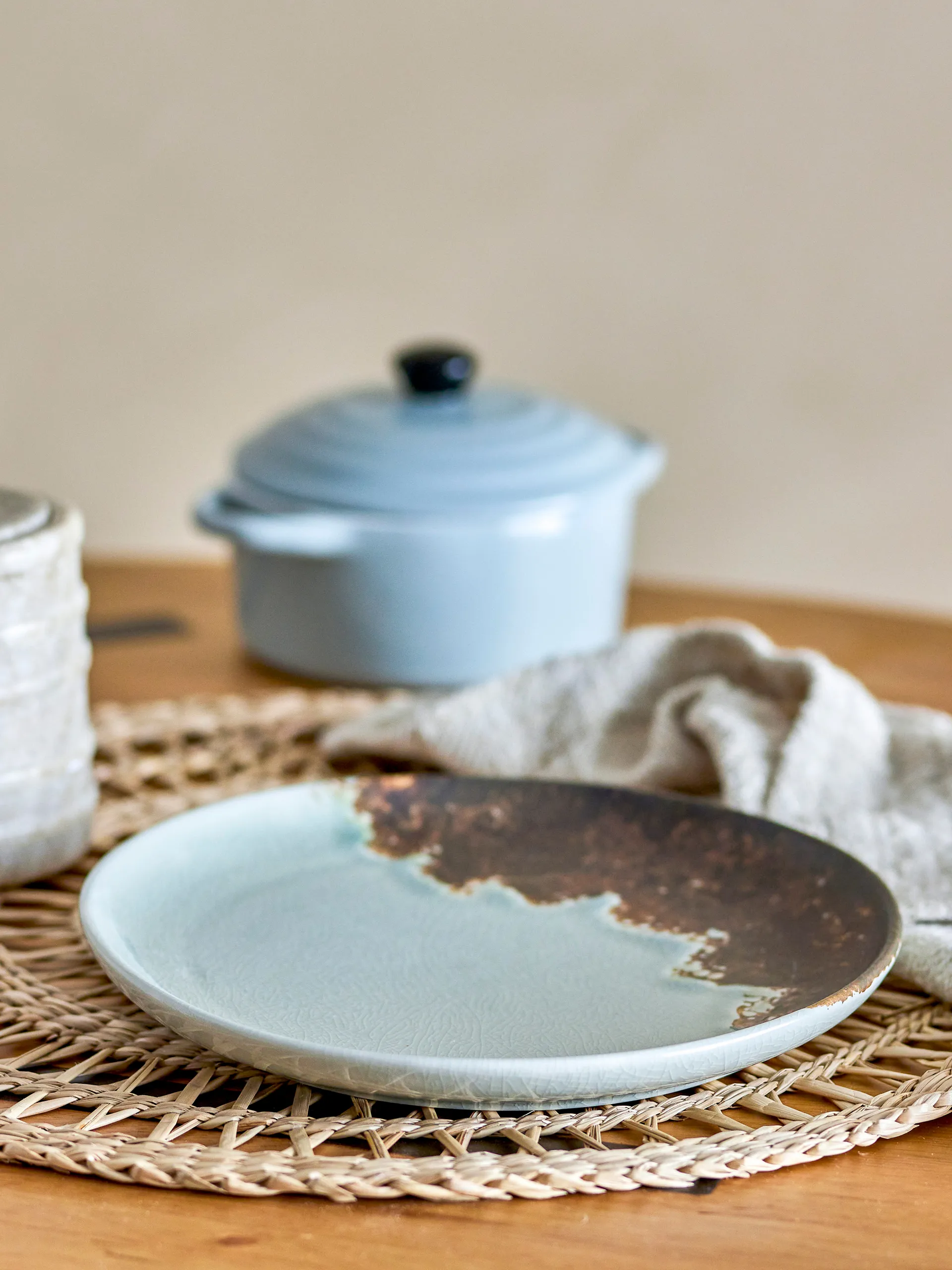 Paula 小 盘子 Ø20 cm, 灰色-褐色 Bloomingville