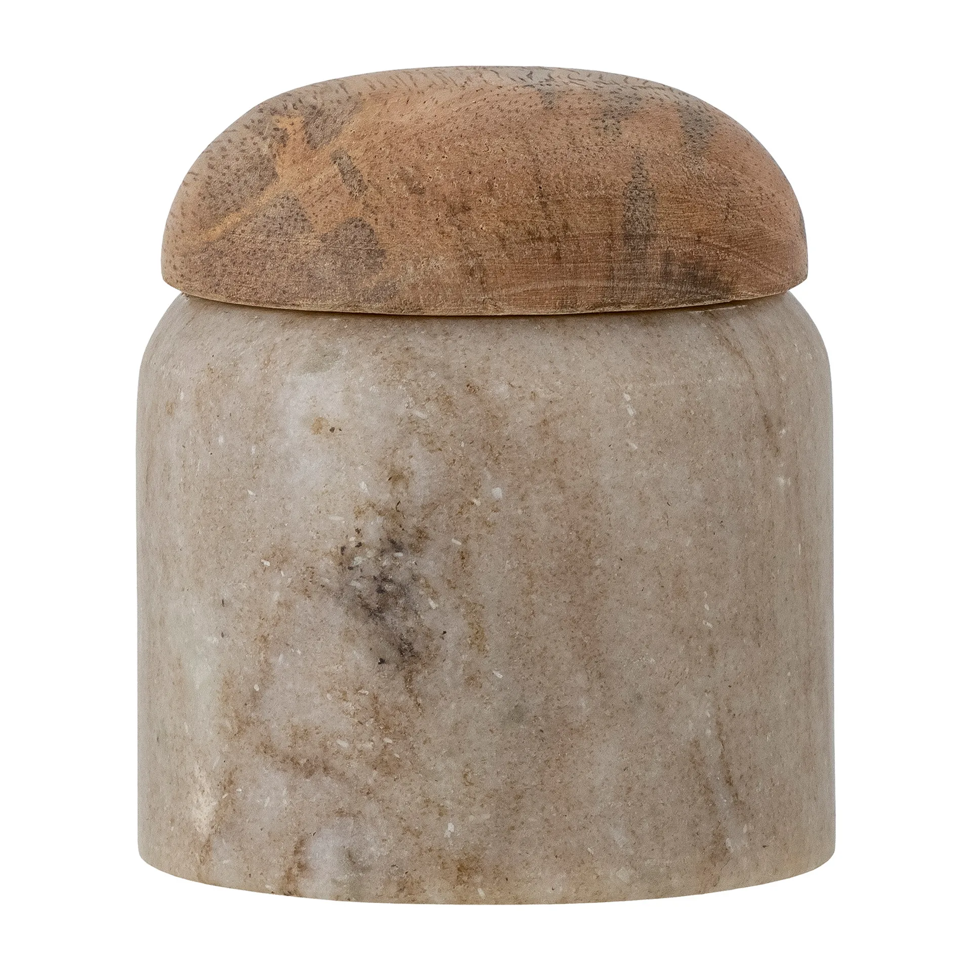 Payana storage jar with lid Ø8x8 cm, Marble-mango tree Bloomingville