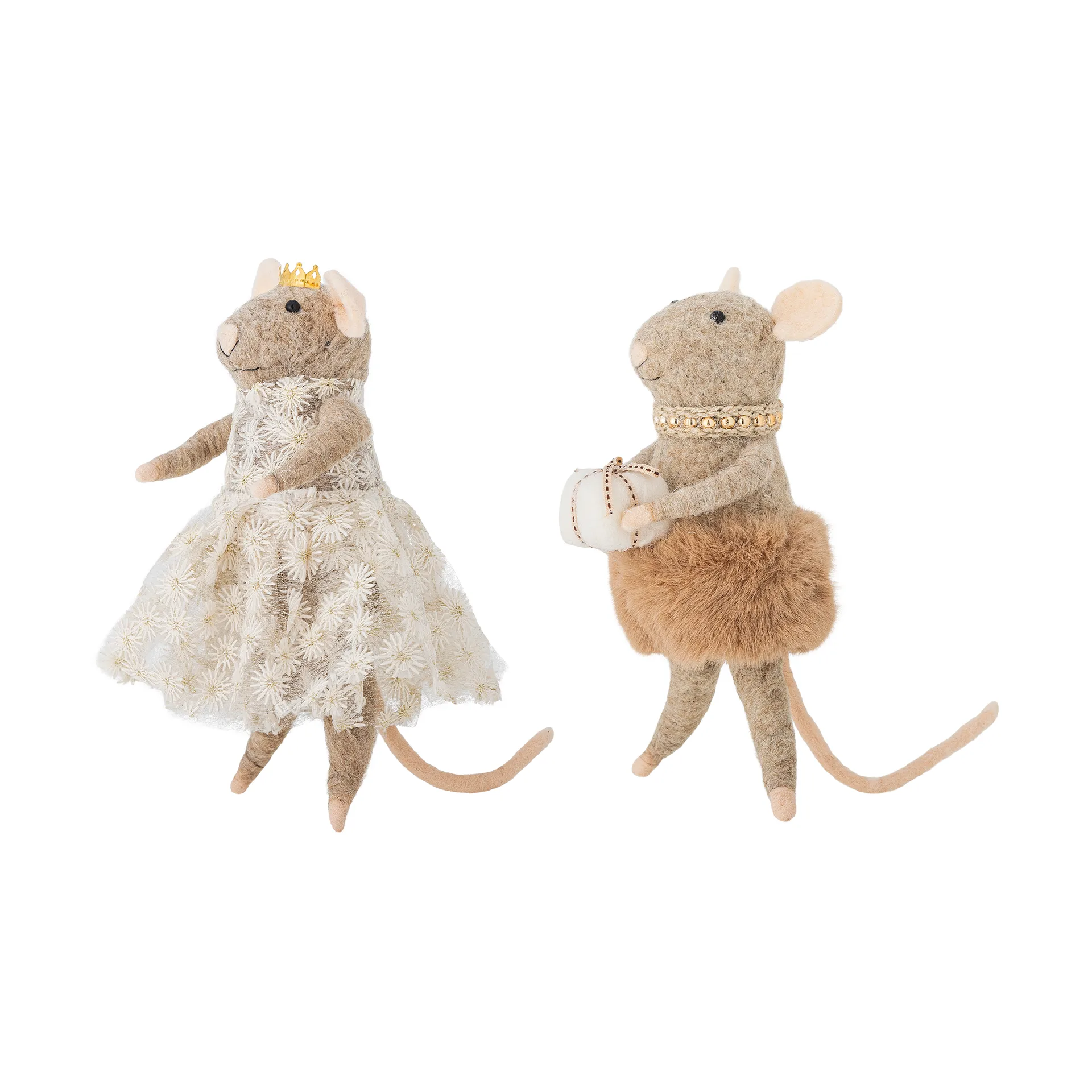 Peo 圣诞树 decorations 羊毛 2件, 褐色, high Bloomingville