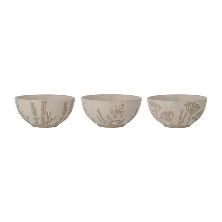 Primrose 碗直径11.5cm 3件装 - 自然色 - Bloomingville