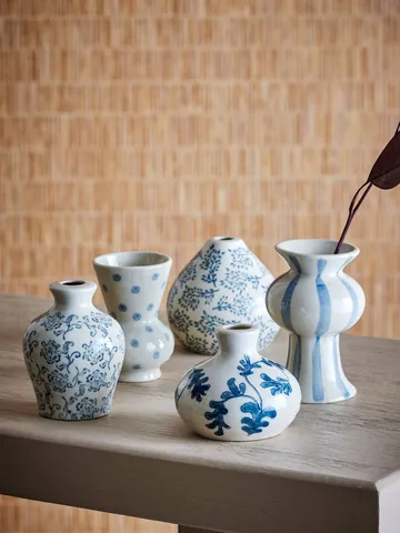 Quinto 花瓶 - 蓝色炻器，5件套 - Bloomingville