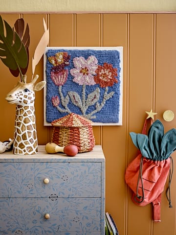 Ruddi basket with lid set om 2 - Natural-红色 - Bloomingville