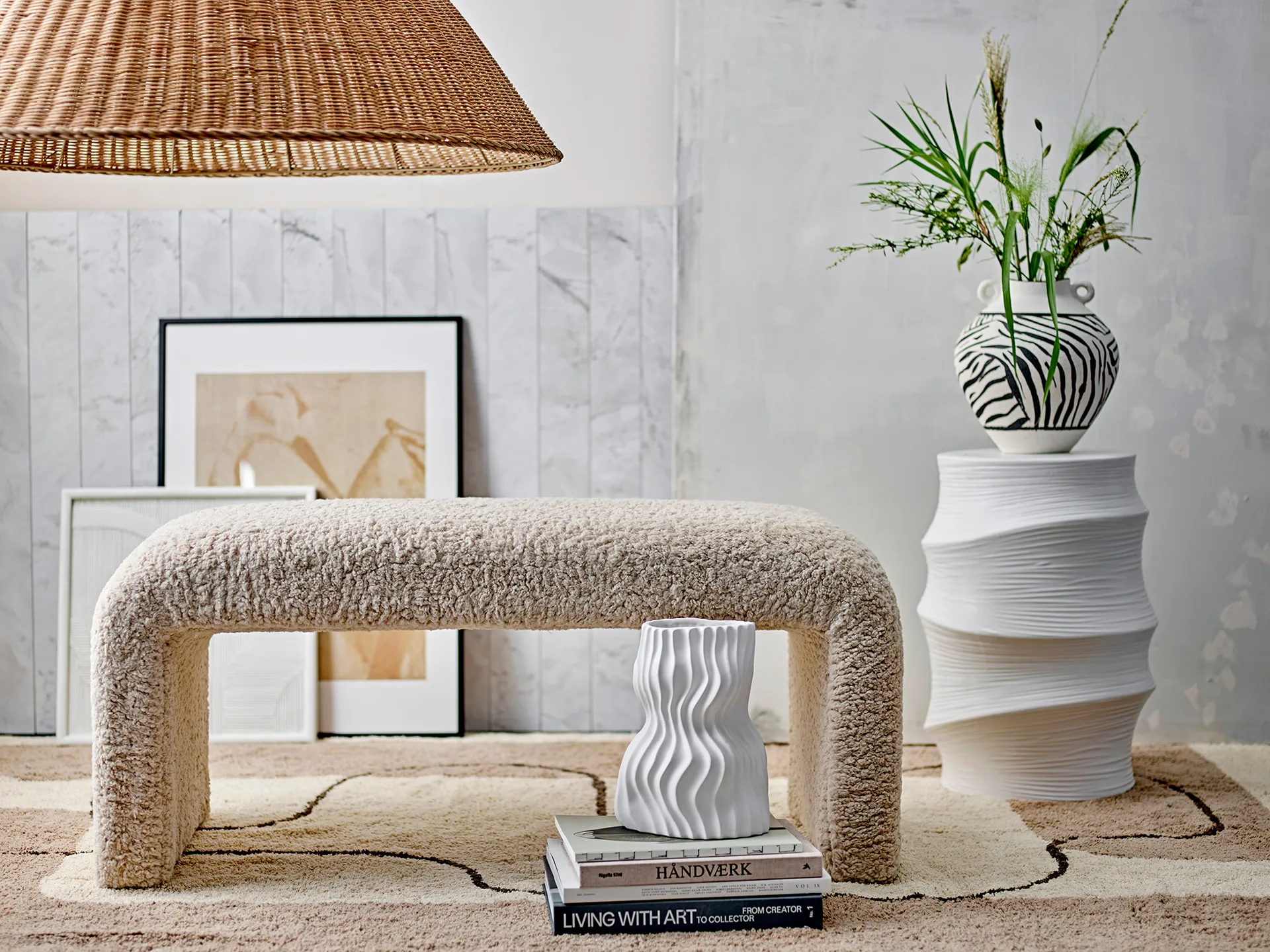 Sahal 花瓶 25,5 cm, 白色 Bloomingville